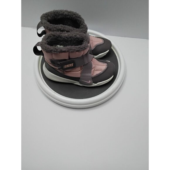 Nike Kids Pink & Grey Insulated Winter Boots US 13.5C With Faux Fur Lining & Rub - Picture 8 of 8